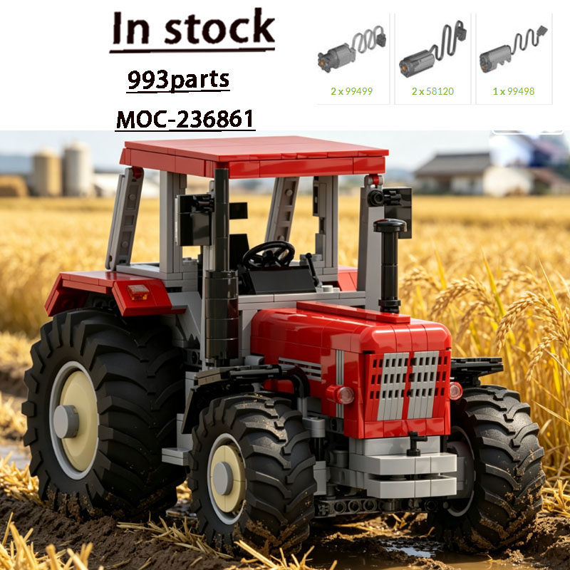Farming Agriculture Model - Model Blok Bangunan MOC-236861 Traktor Pertanian