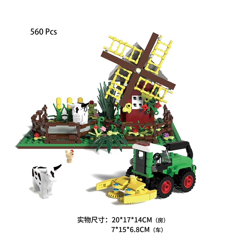 Agriculture Farming Vehicles - Mainan Blok Bangunan Happy Ranch MOC,