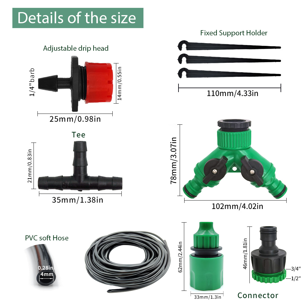 Rumah kaca 15M-30M DIY sistem  - Irrigation Drip Tape ulasan dan harga