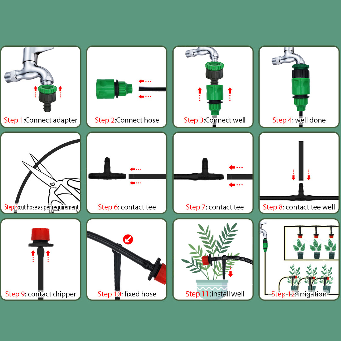 Rumah kaca 15M-30M DIY sistem  - Irrigation Drip Tape ulasan dan harga